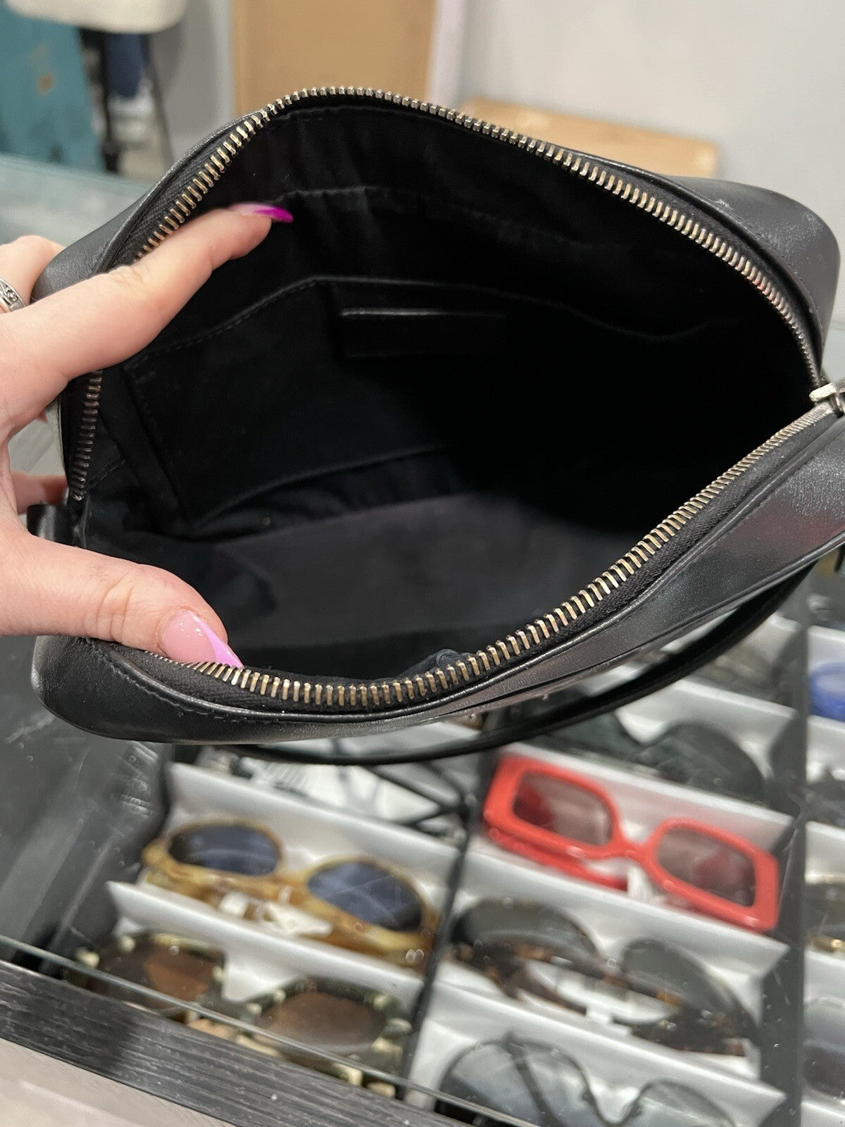 YSL Saint Laurent Black Lou Camera Bag