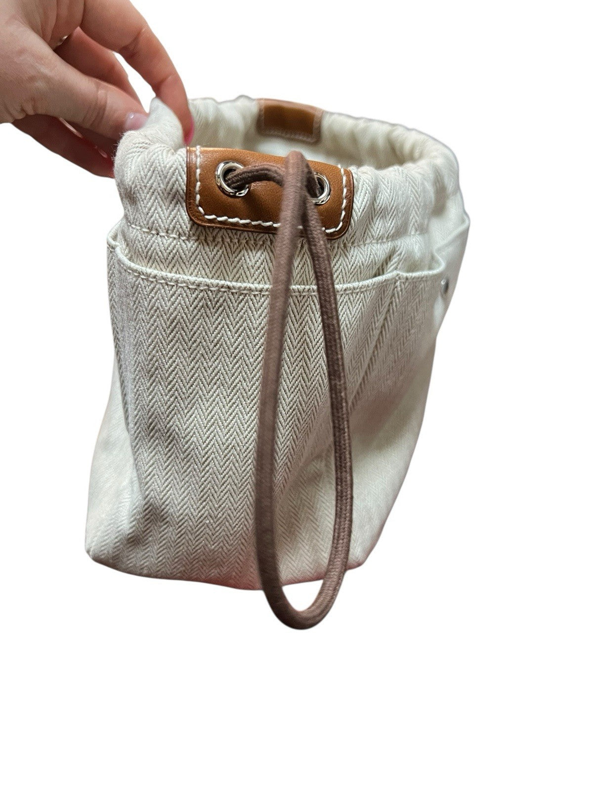 Hermes Cloth Fourbi 25 Pouch With Certificate Of Authenticity