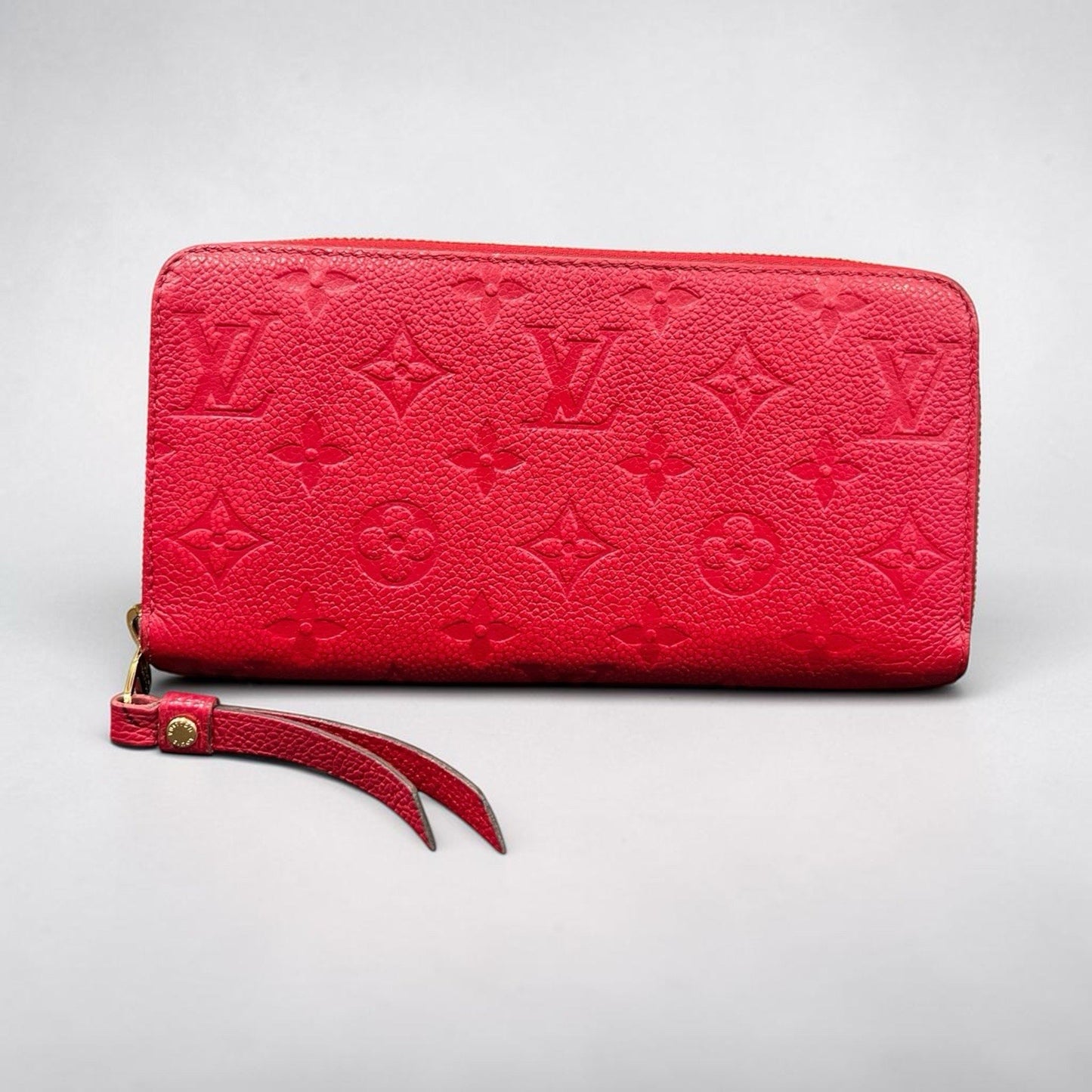Louis Vuitton Cherry Empreiente Zippy Wallet W/Authenticity Retail $1210