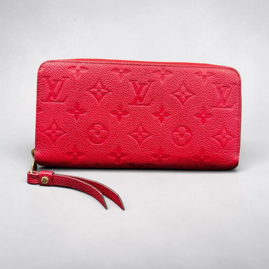 Louis Vuitton Cherry Empreiente Zippy Wallet W/Authenticity Retail $1210