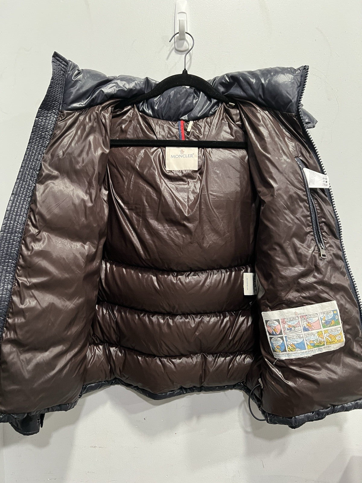 Moncler Men's Navy Maya Giubbotto Down Jacket Size 1/S Retail $1950 AUTHENTIC!