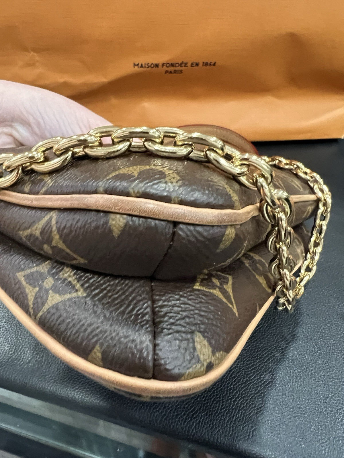 Louis Vuitton Monogram Liv Pochette Crossbody Box Duster & Bag Retail $1950
