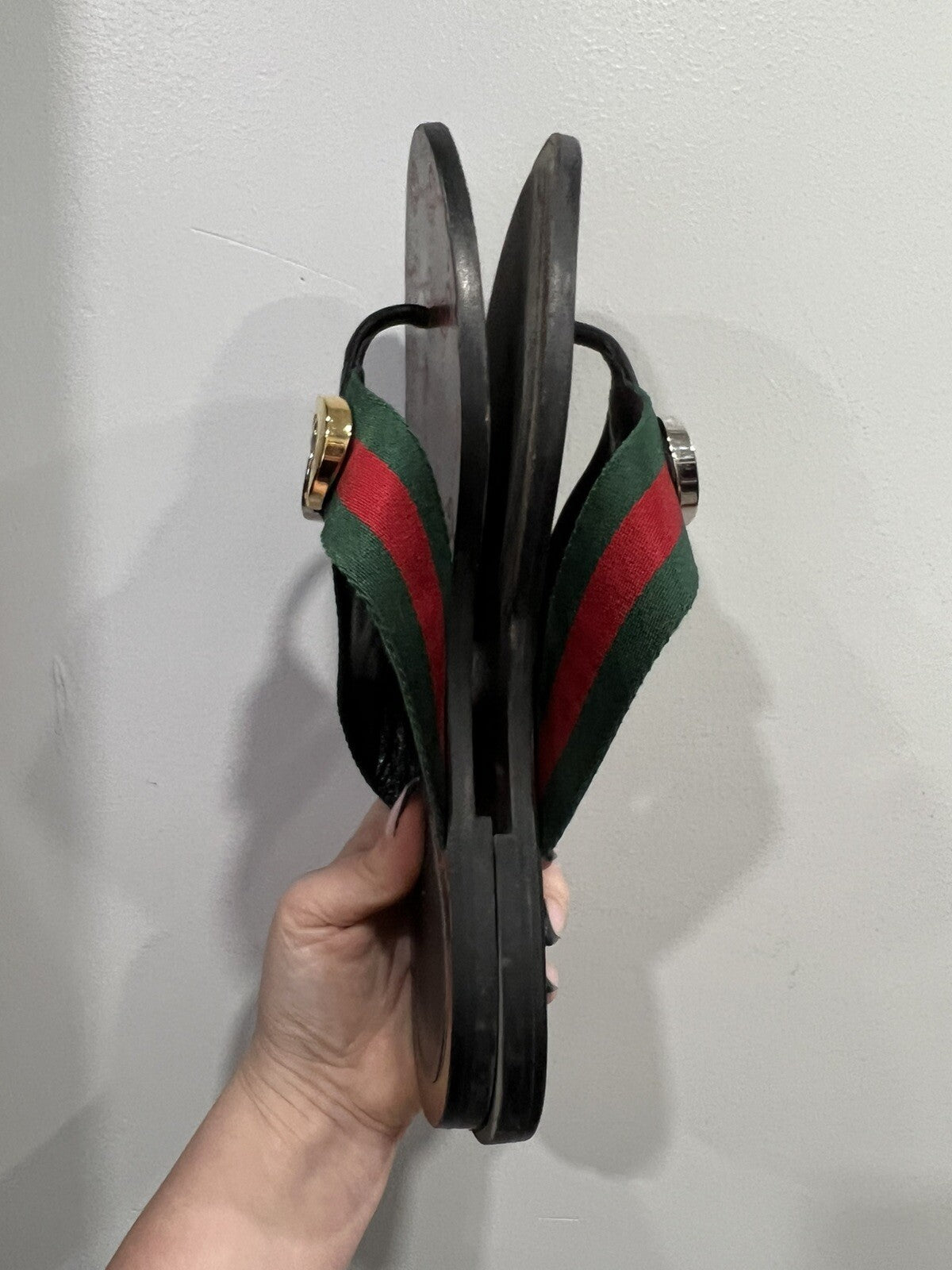 Gucci Kika Interlocking G Web Sandal Size 40/US 10 W/Duster