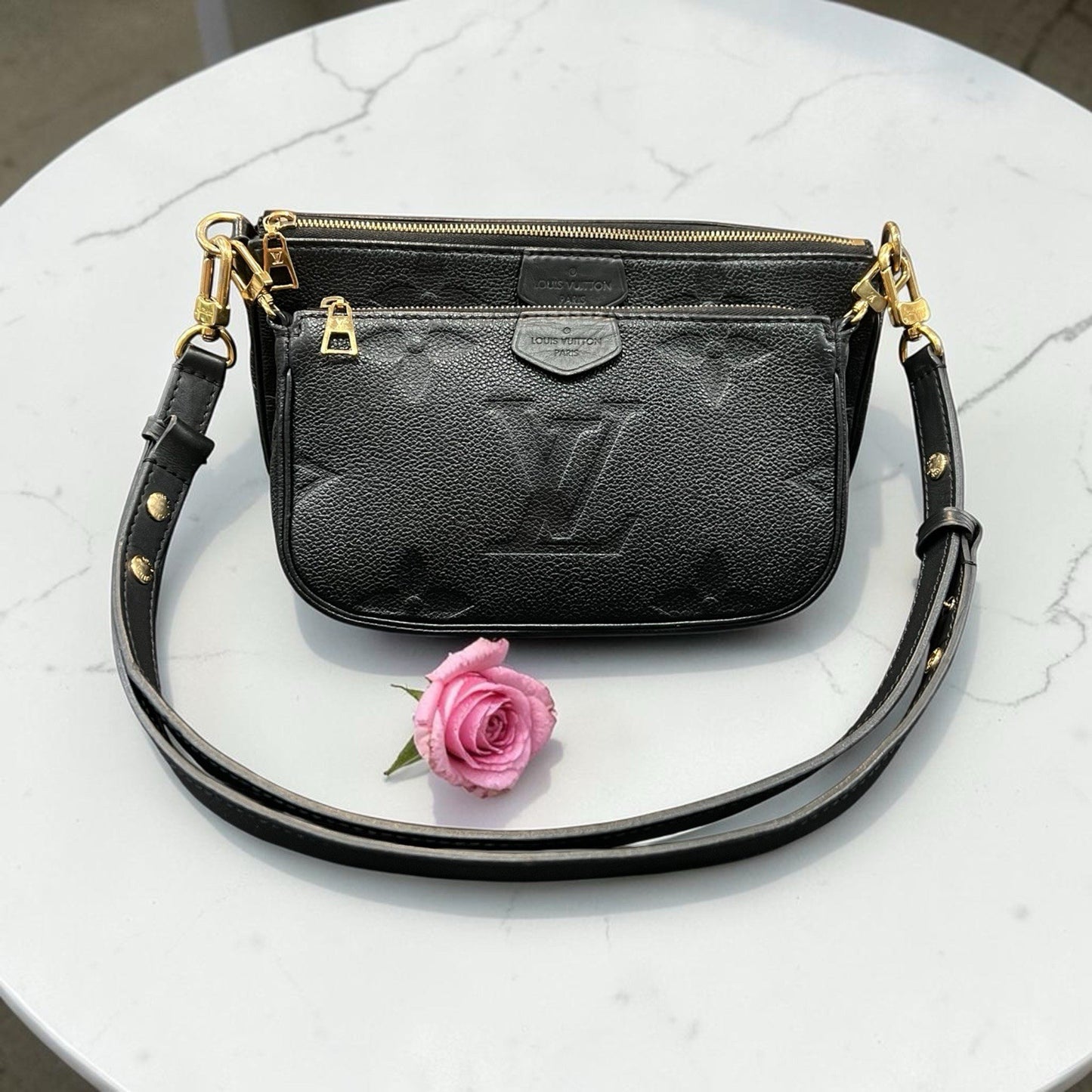 Louis Vuitton Black Empreinte Multi Pochette Accessoires