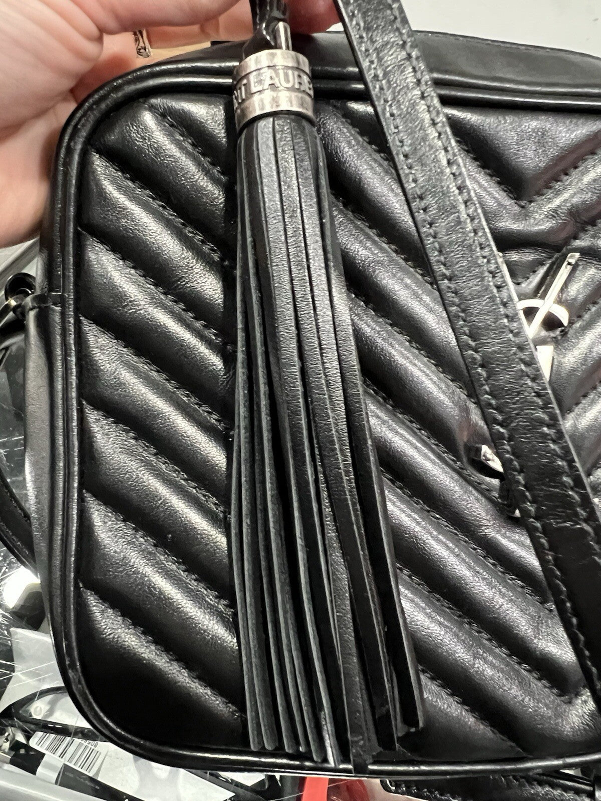YSL Saint Laurent Black Lou Camera Bag