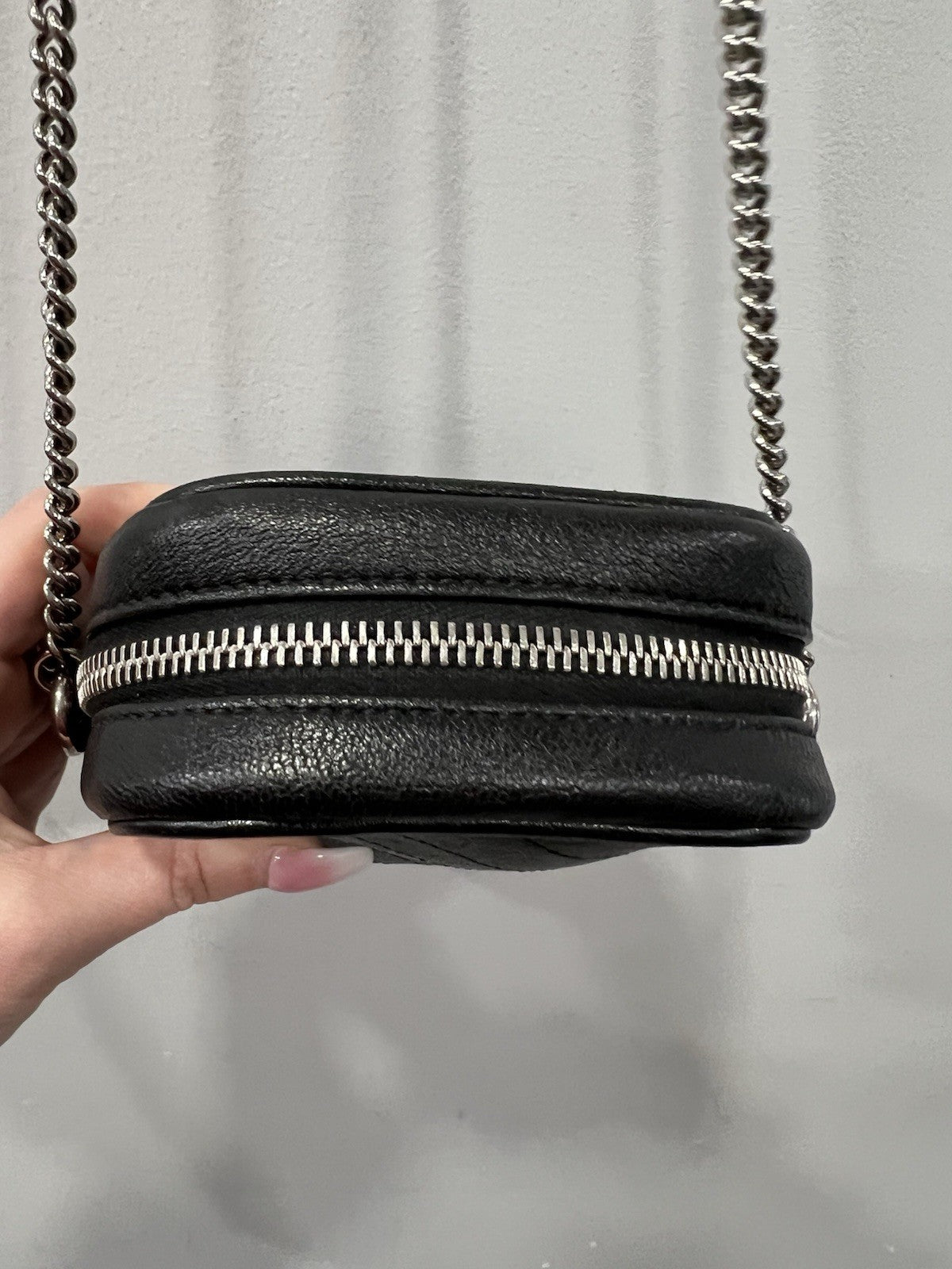 Gucci Mini Blondie Vertical Black Chain Bag With Authenticity