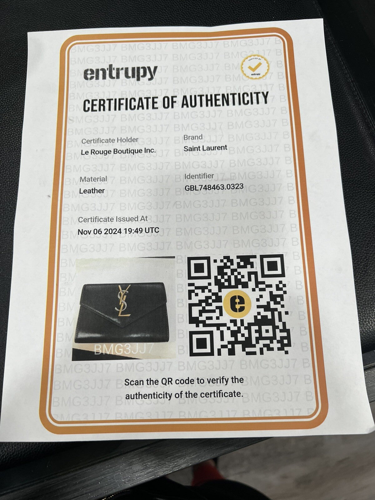 YSL Saint Laurent Cassandre Dual Metal Small Lambskin Flap Wallet