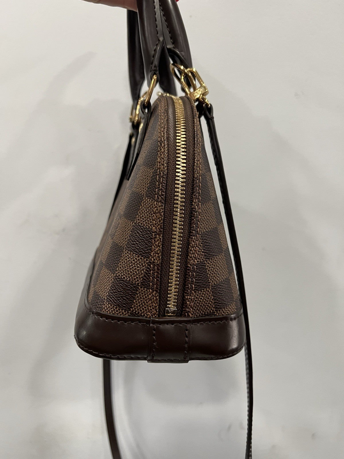 Louis Vuitton Damier Ebene BB Alma Crossbody Bag Lock & Key