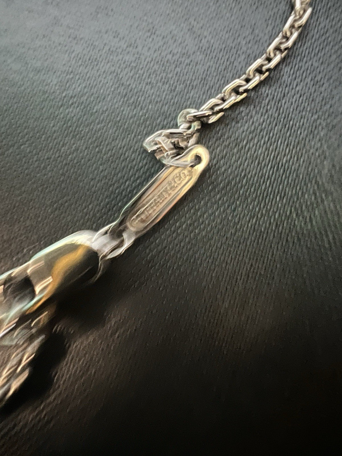 Tiffany & Co. Small Padlock Necklace With Diamonds 18k White Gold