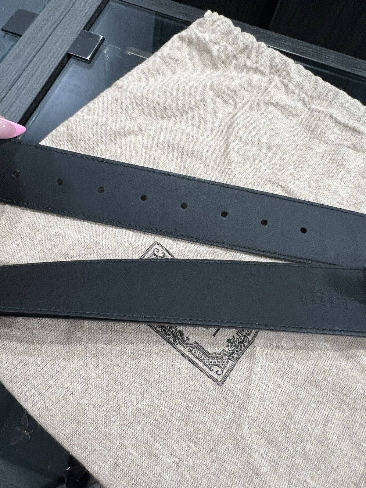 Gucci Marmont Black/Aged Gold Belt Duster  80/32"