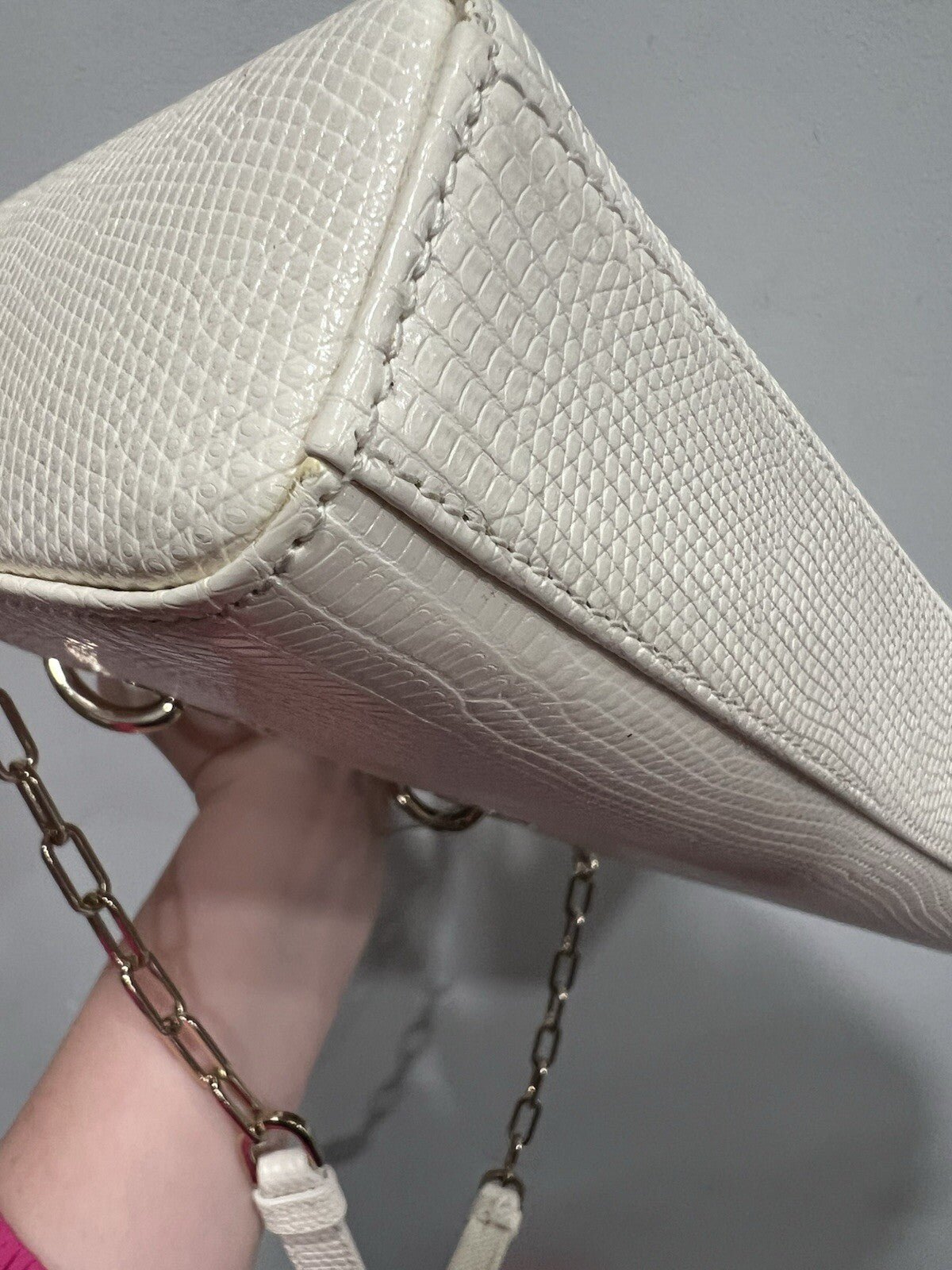 Christian Dior Lizard Ivory/Gold D-Joy Bag