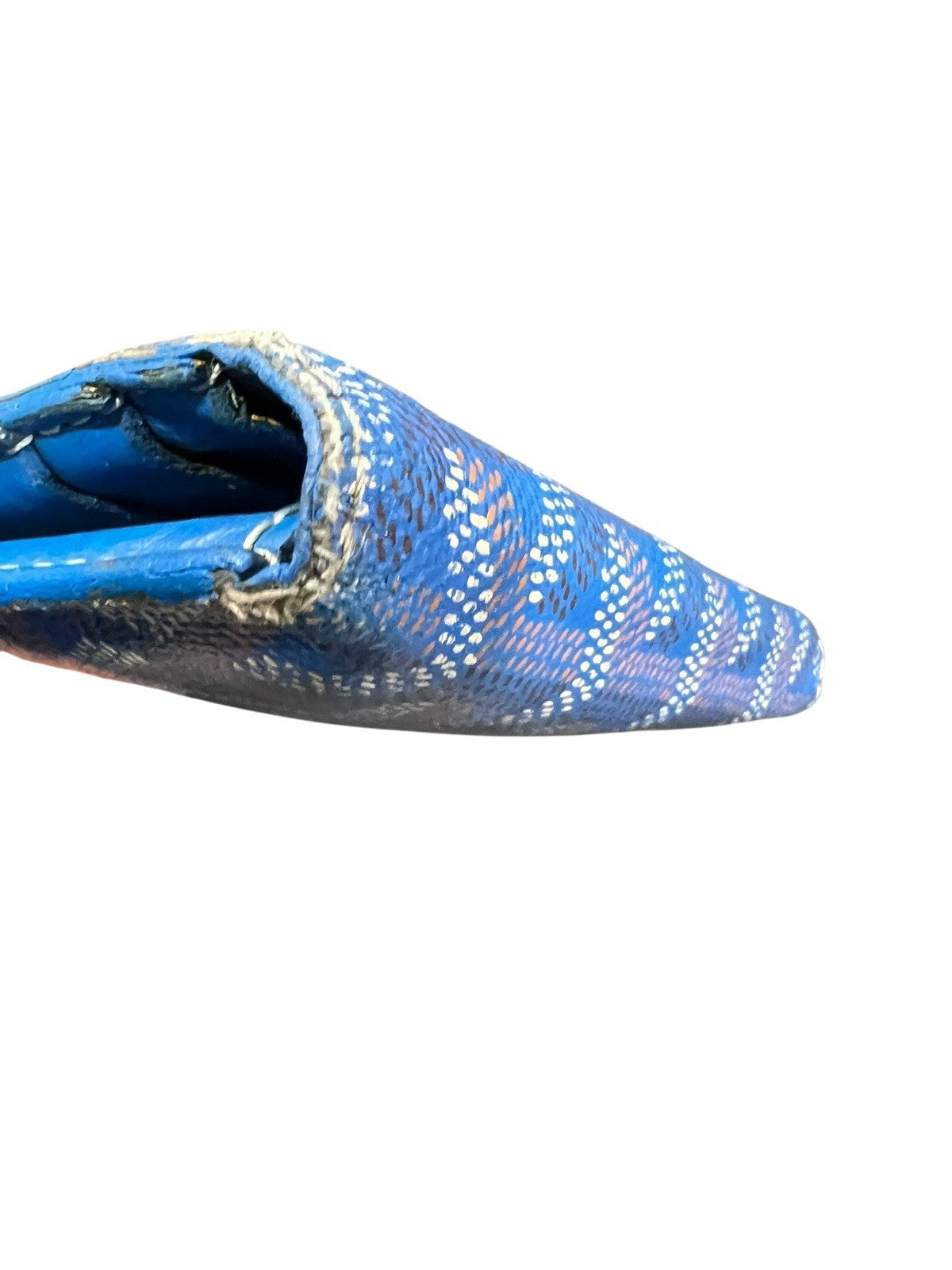 Goyard Saint Marc Sky Blue Card Wallet Box Duster Authenticity Retail $1100