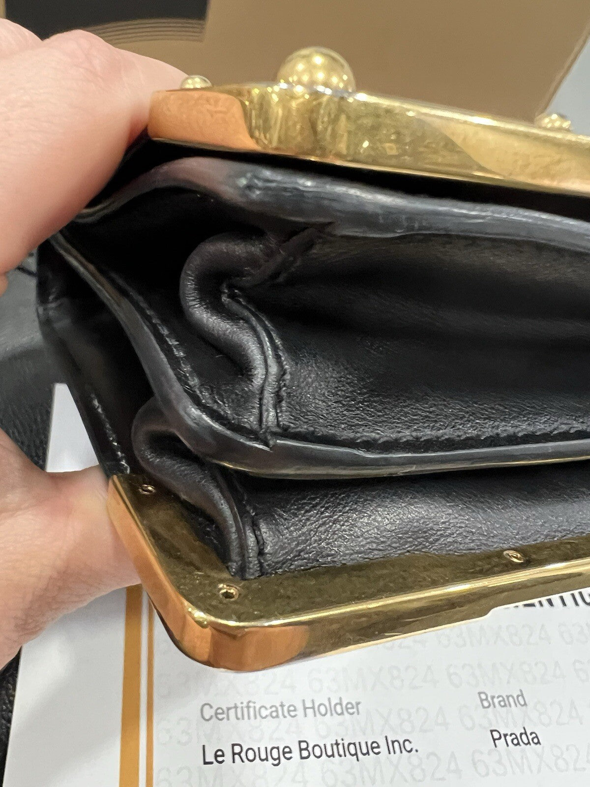 Prada Cashier Shoulder Bag With Certificate Of Authenticity