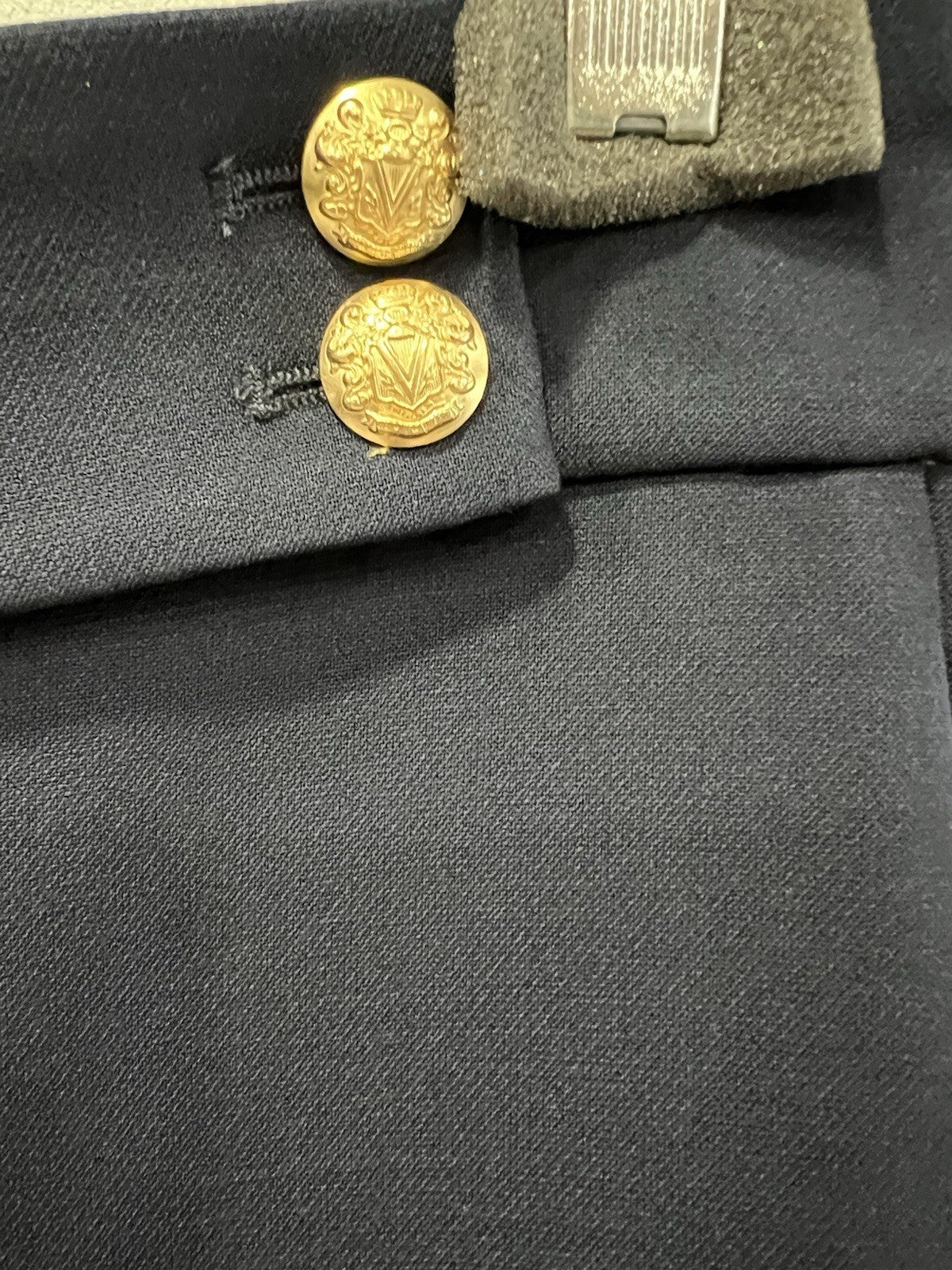 Veronica Beard Navy Renzo Straight Crop Pant Size 0 NWT Retail $395