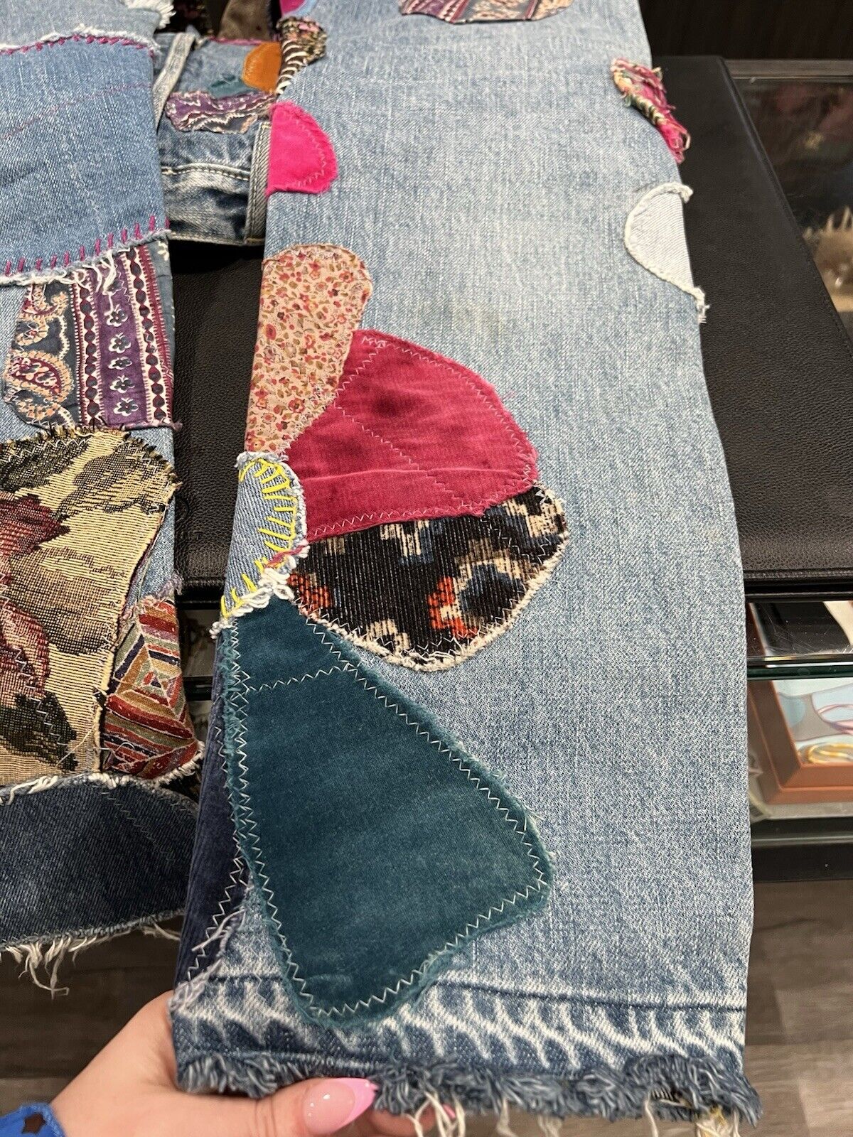 KAPITAL Straight Leg Crazy Patchwork Jeans Size 30 AUTHENTIC