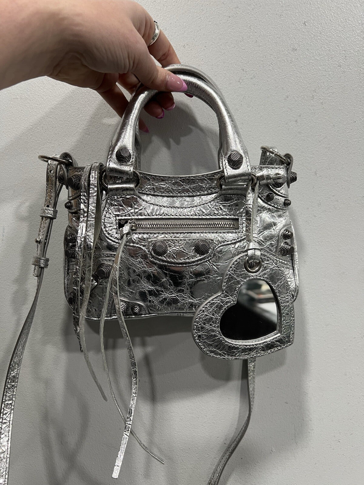 Balenciaga Neo Cagole Mini Metallized Tote Bag