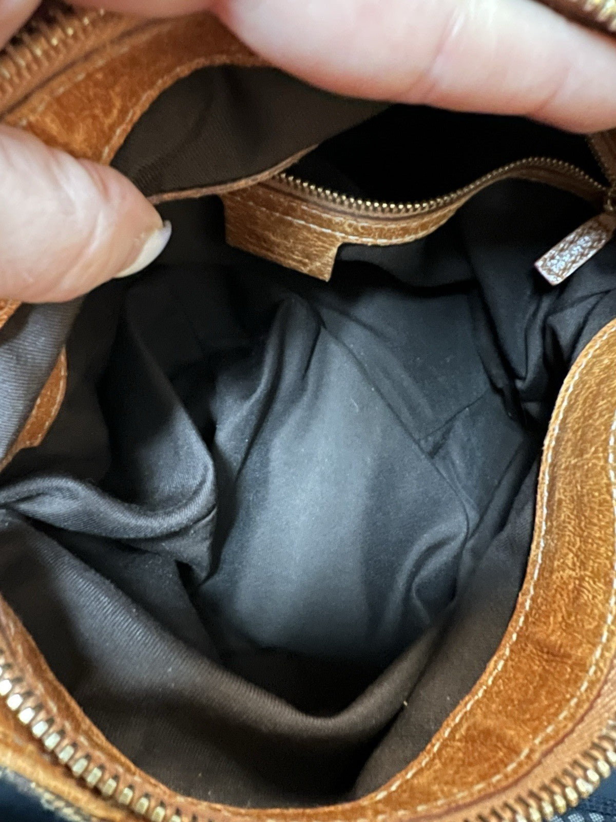 Gucci GG Canvas Bit Creole Shoulder Bag With Authenticity