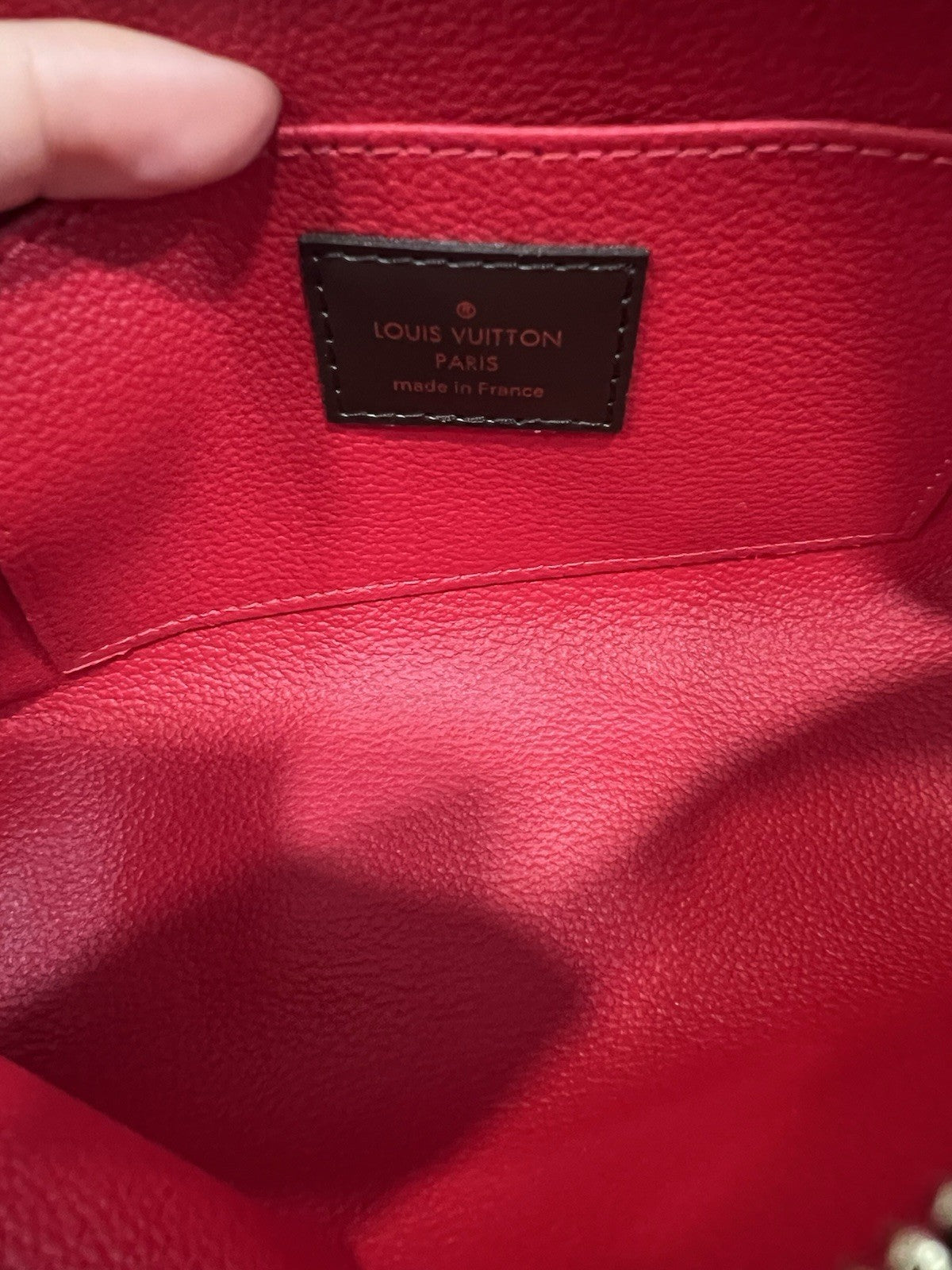 Louis Vuitton Damier Ebene Cosmetic Pochette PM With Authenticity & Duster