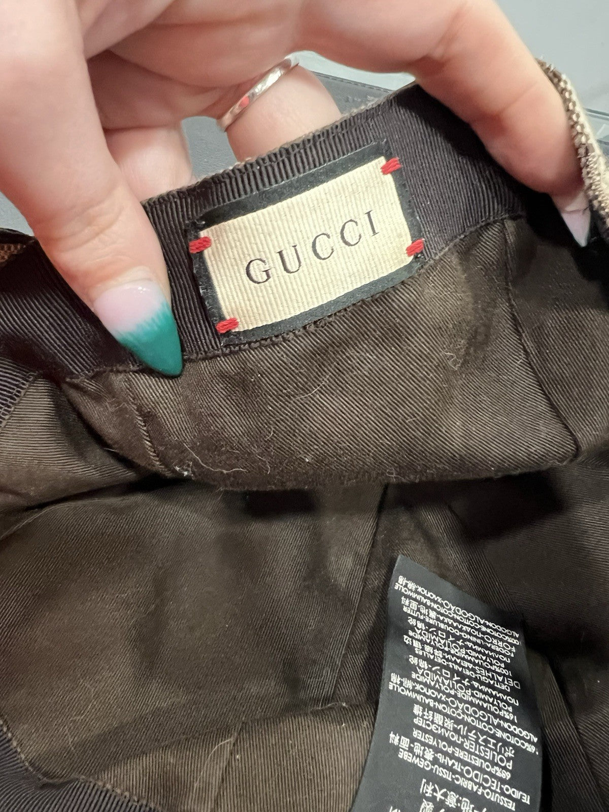 Gucci Canvas Monogram Web Baseball Cap XL Retail $570