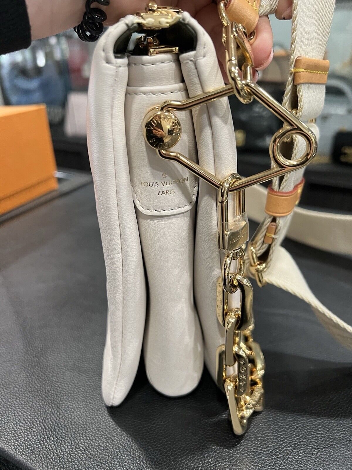 Louis Vuitton Cream Coussin PM Box Duster & Tags