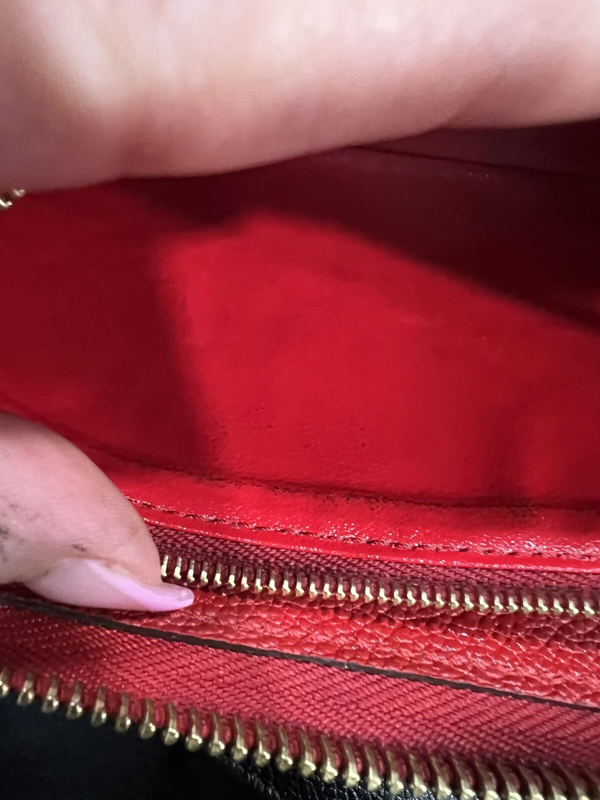 Louis Vuitton Cerise Monogram Empreinte Zippy Wallet W/Duster