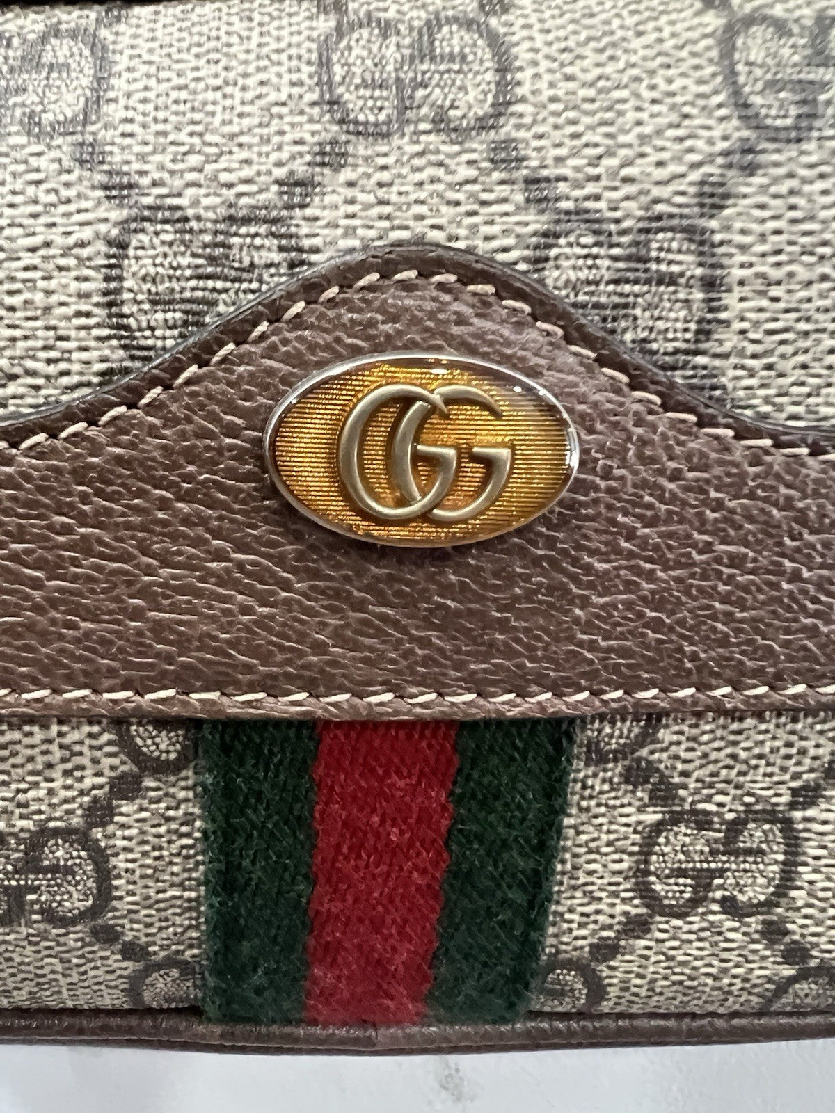 Gucci Ophidia GG Supreme Mini Crossbody With Authenticity Retail $1150