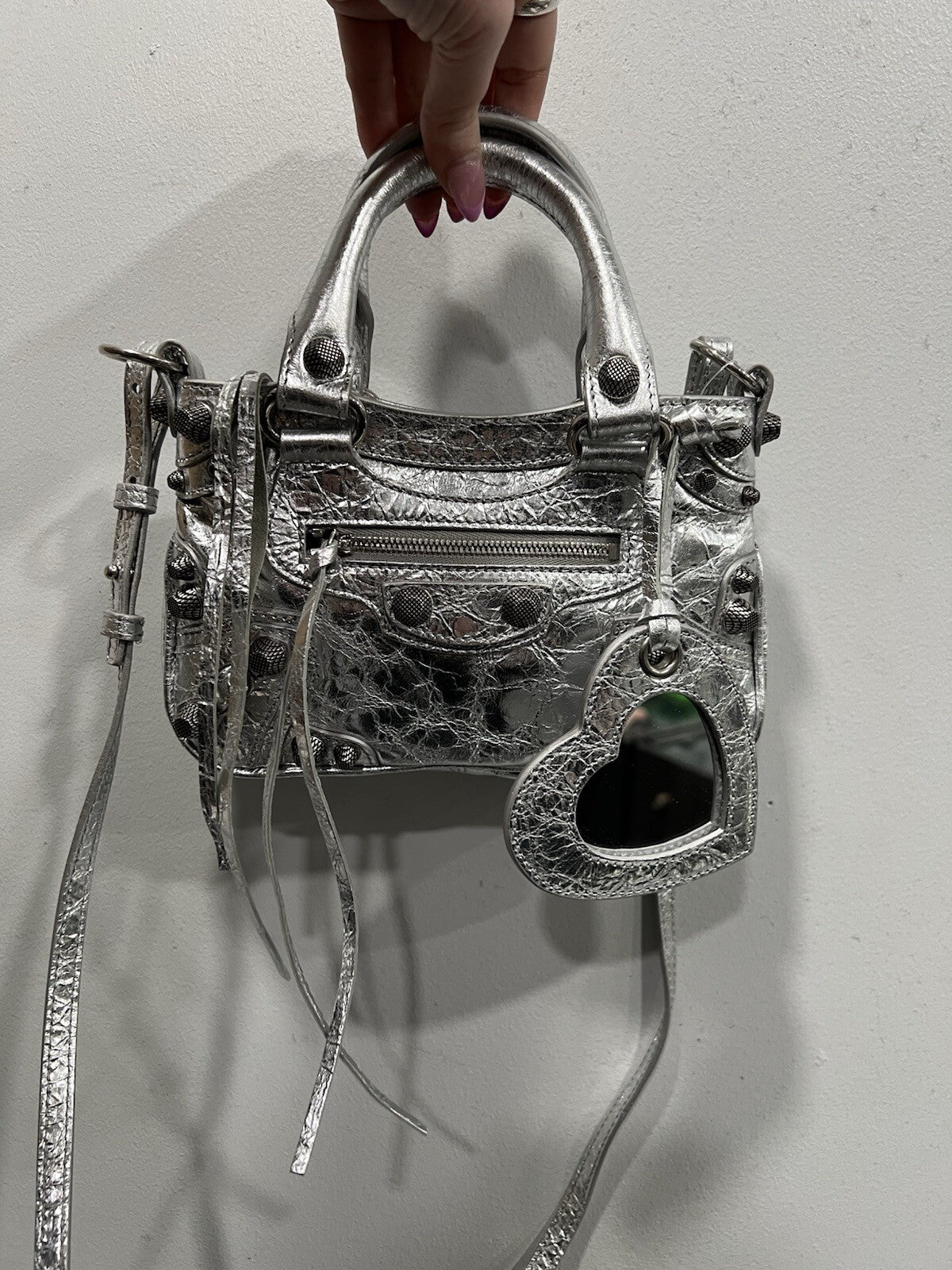 Balenciaga Neo Cagole Mini Metallized Tote Bag