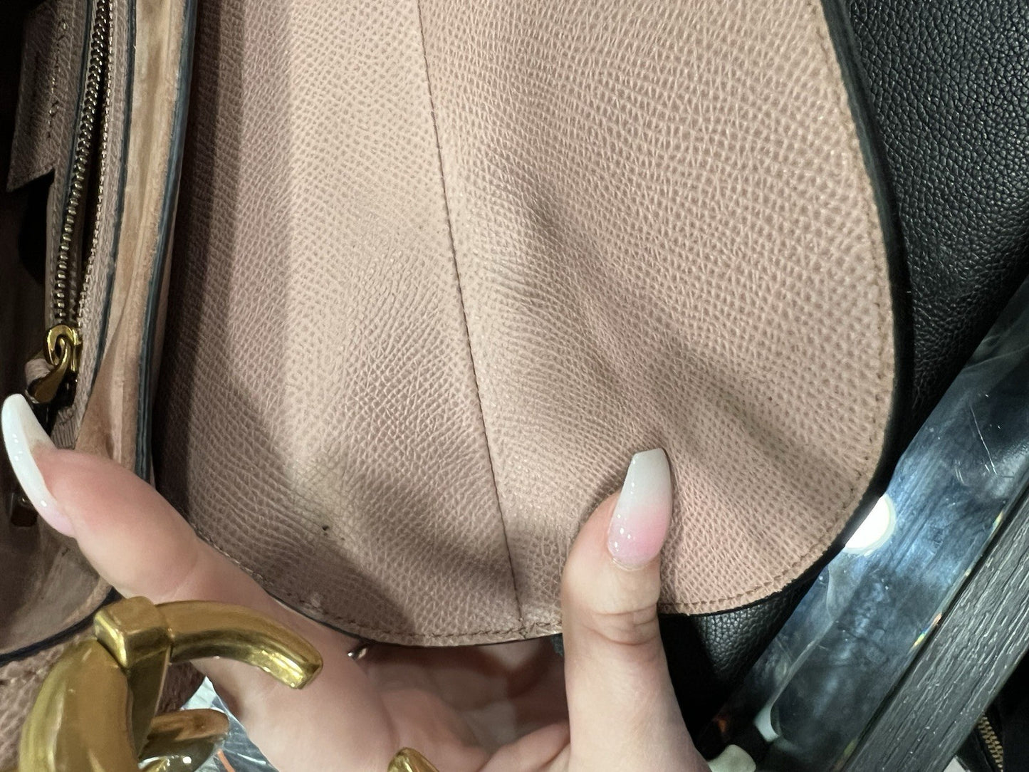 Chrisitan Dior Blush Grained Calfskin Saddle Bag
