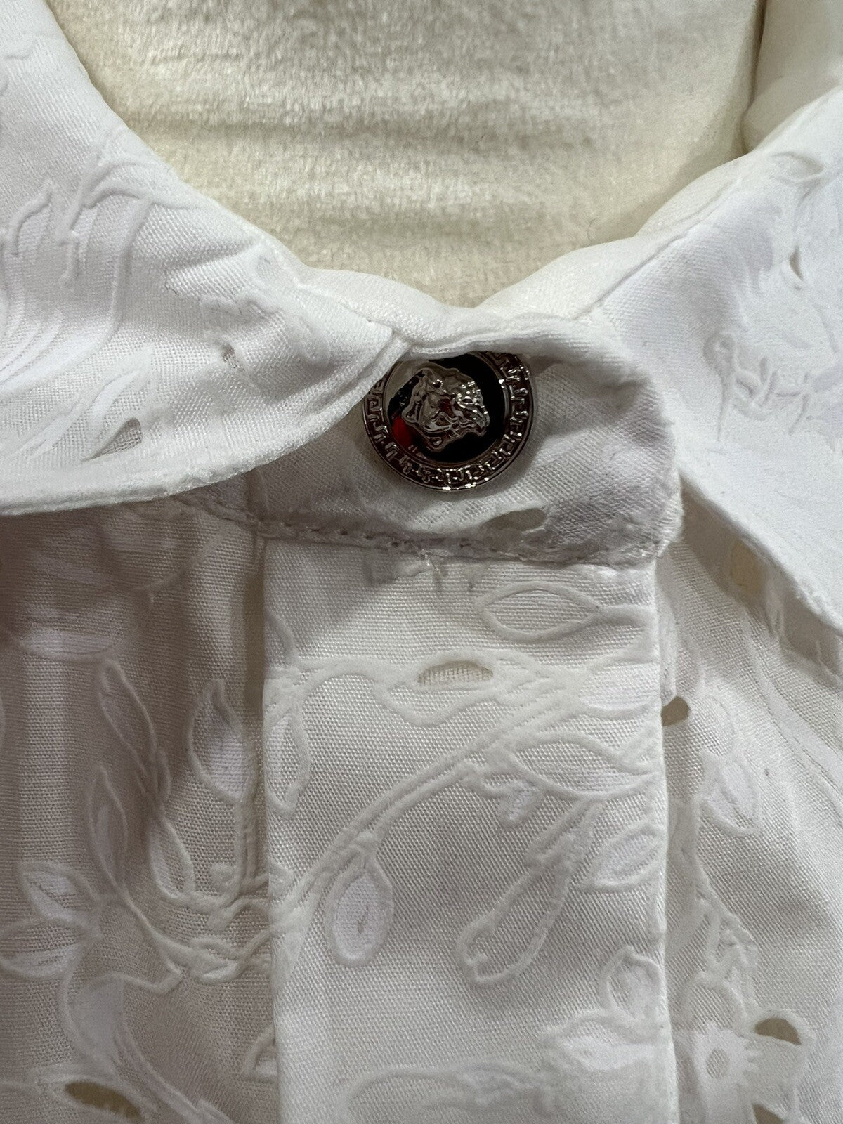 Versace Sangallo Barocco Embroidered Shirtdress Size 42/US6