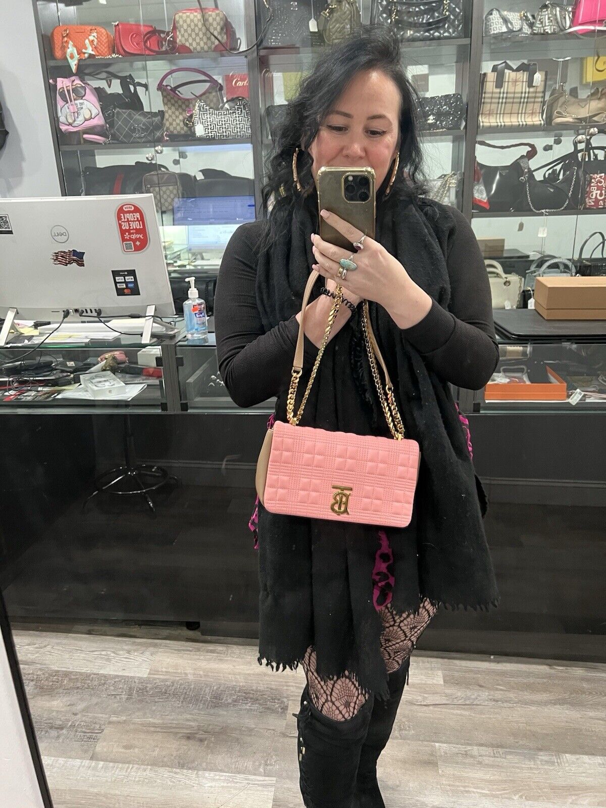 Burberry Lola Peony/Camel Small