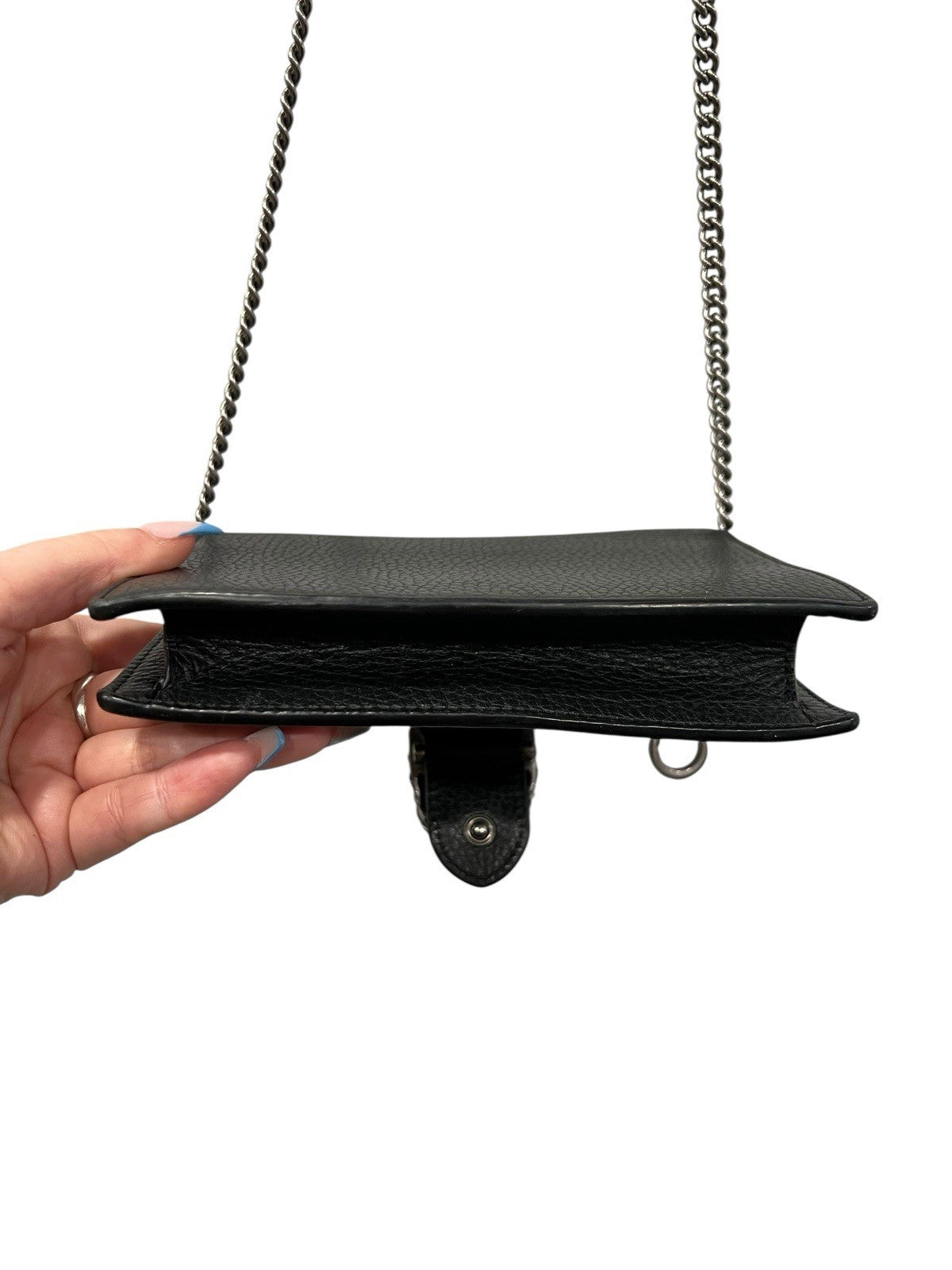 Gucci Dionysus Mini Black Leather Wallet On Chain