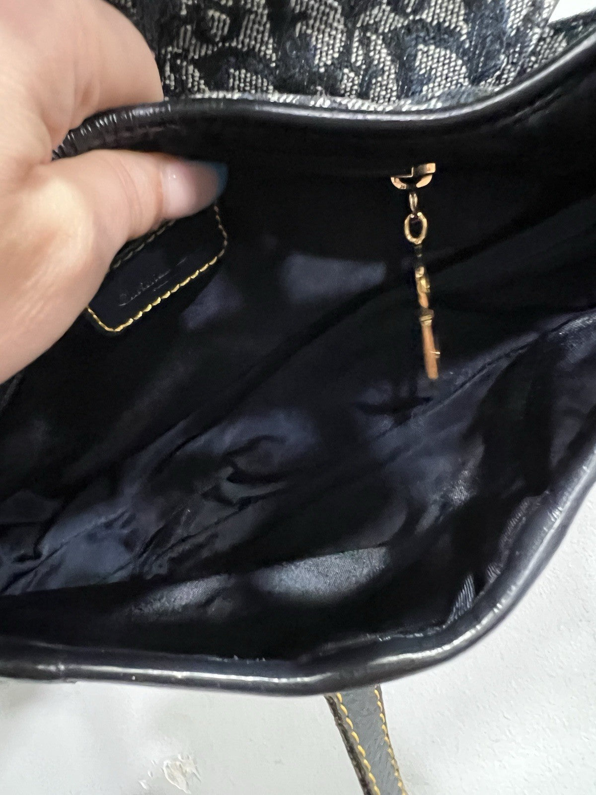 Christian Dior Vintage Saddle Diorissimo Bag