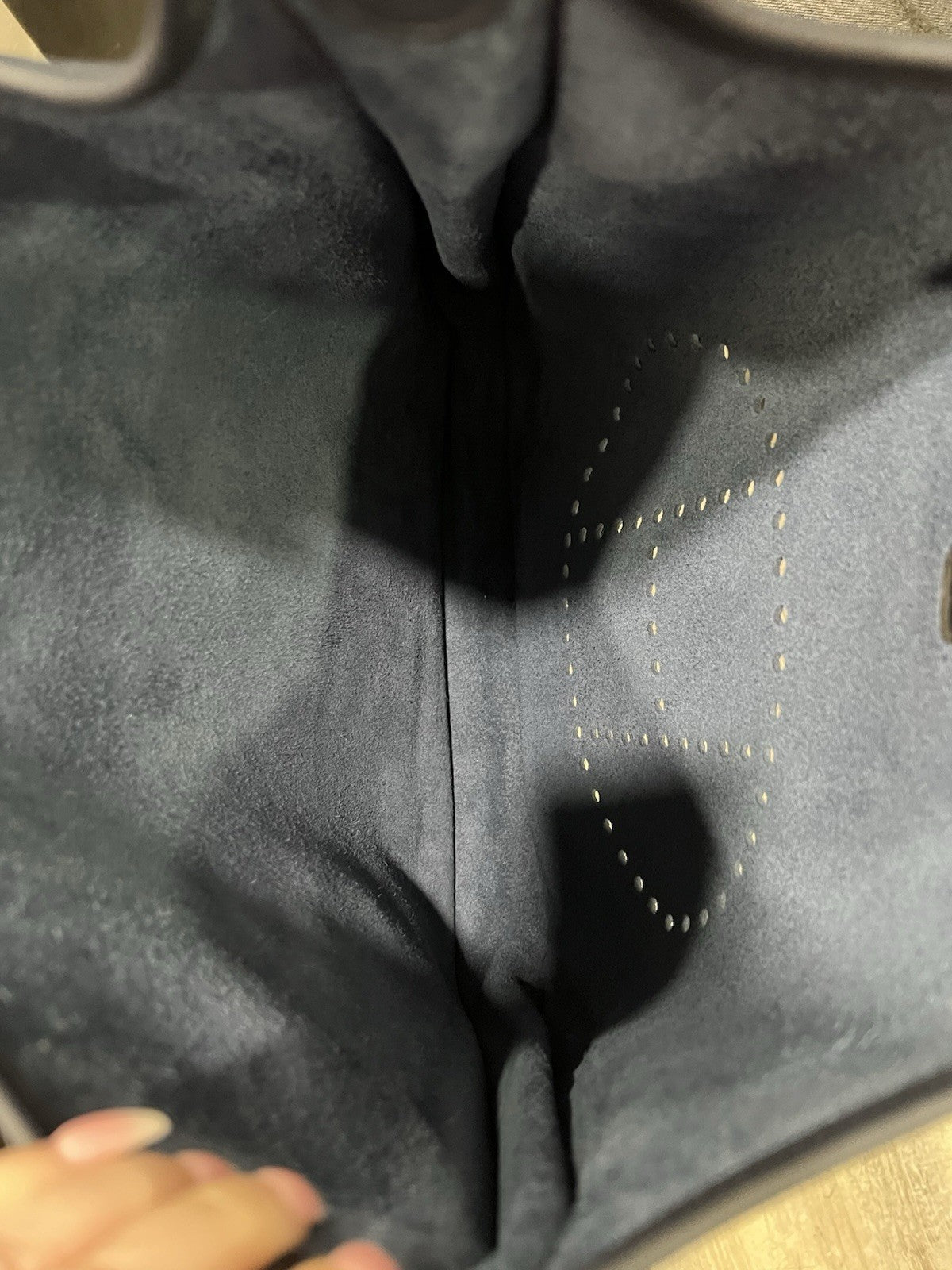 Hermes Evelyn III 40 TGM Togo Leather Dark  Blue With Authenticity Retail $4800