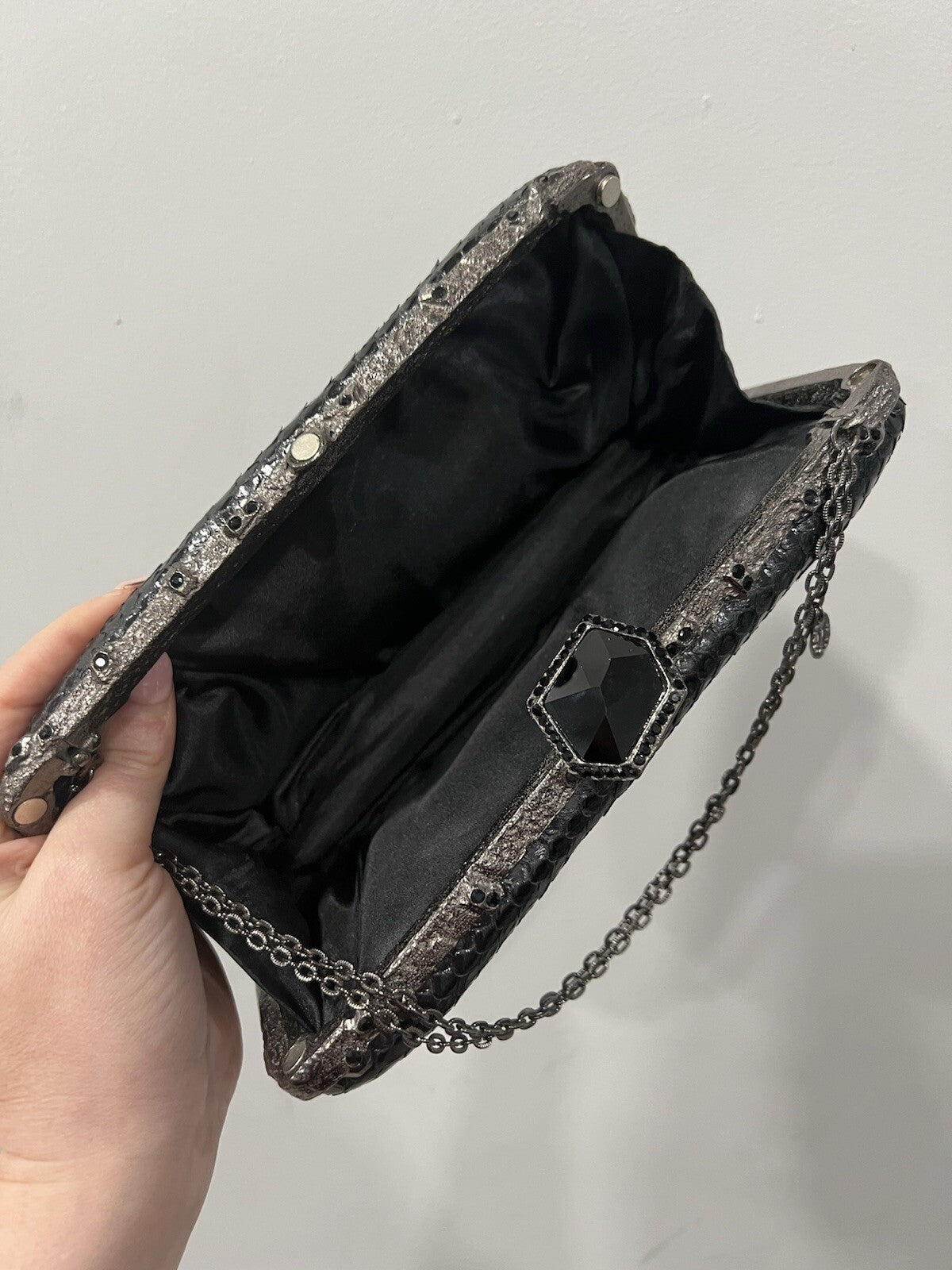 Clara Kasavina Handmade Python Snakeskin Clutch RARE