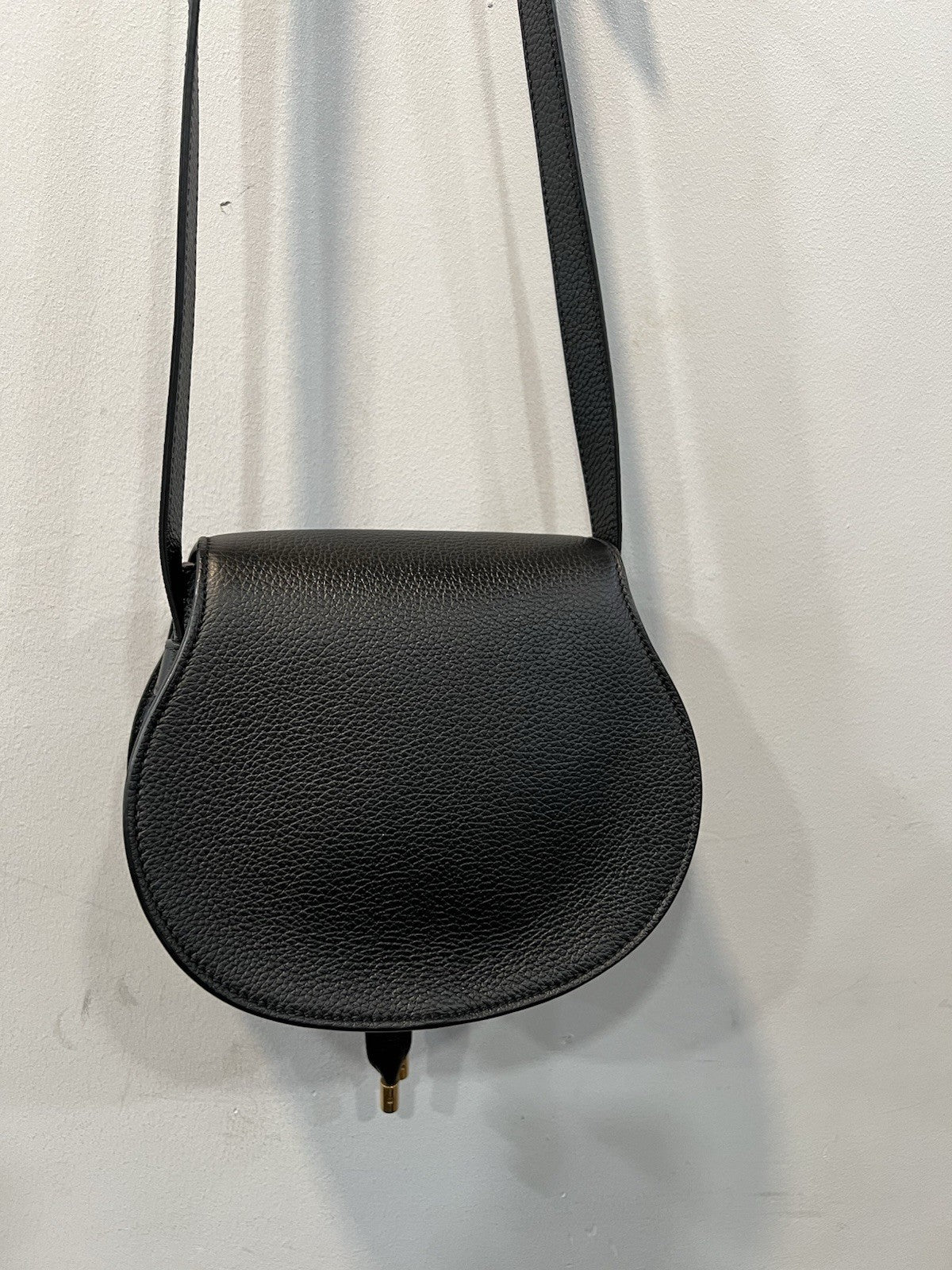 Chloe Black Leather Marcie Crossbody Bag W/Duster & Authenticity