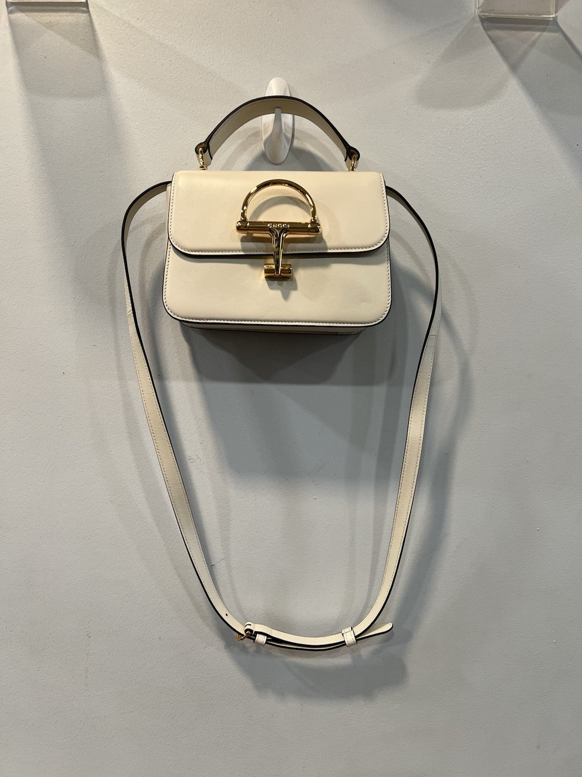 Gucci Siena Ivory Horsebit Top Handle Bag NWOB Retail $3000
