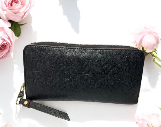 Louis Vuitton Bleu Infini Empreinte Zippy Wallet W/Certifiate Retail $1140