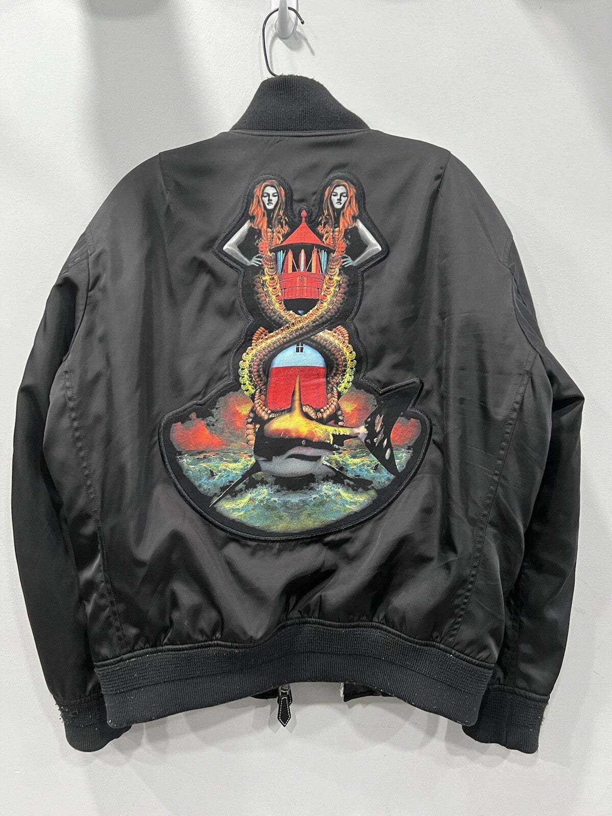 Burberry Men's Size M Mermaid Applique Bomber Jacket