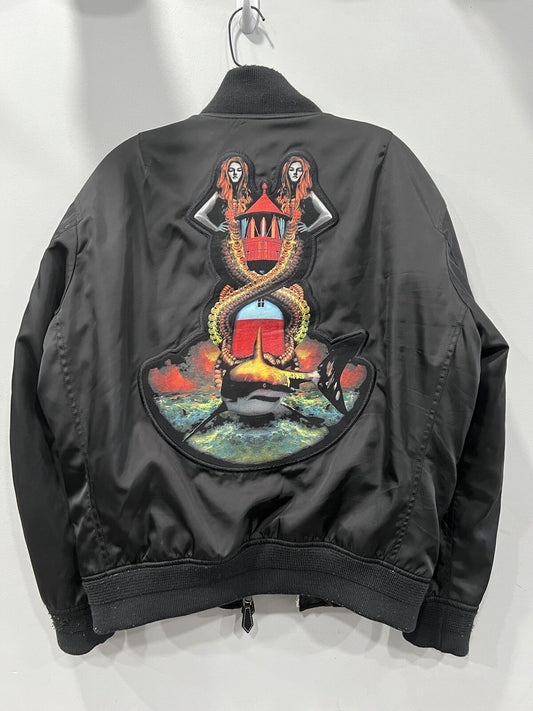 Burberry Men's Size M Mermaid Applique Bomber Jacket