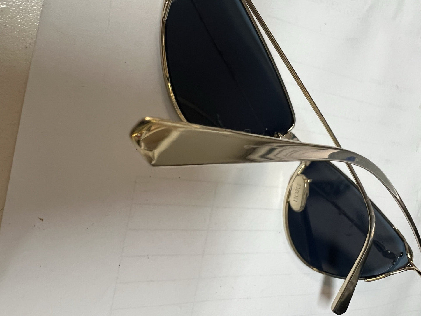 Christian Dior Miss Dior Sunglasses Gold/Blue Model B1U 8080 63mm Retail $480