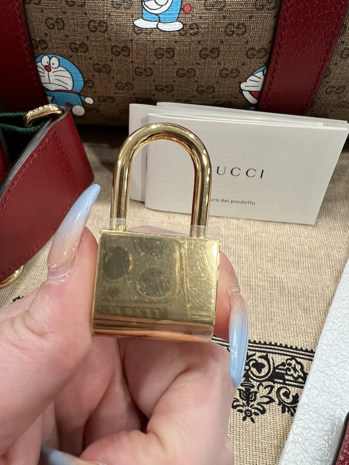 Gucci X Fujiko Pro Doraemon GG Supreme Canvas Boston Duffle Bag NWOB