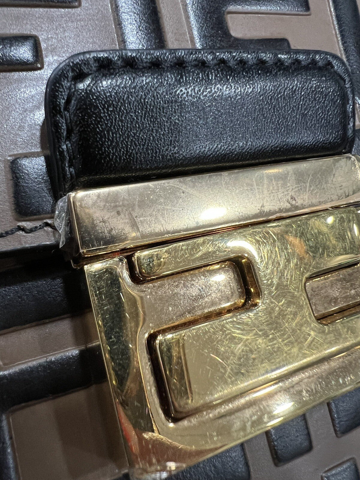 Fendi Kan U Small Top Handle Bag W/Certificate of Authenticity