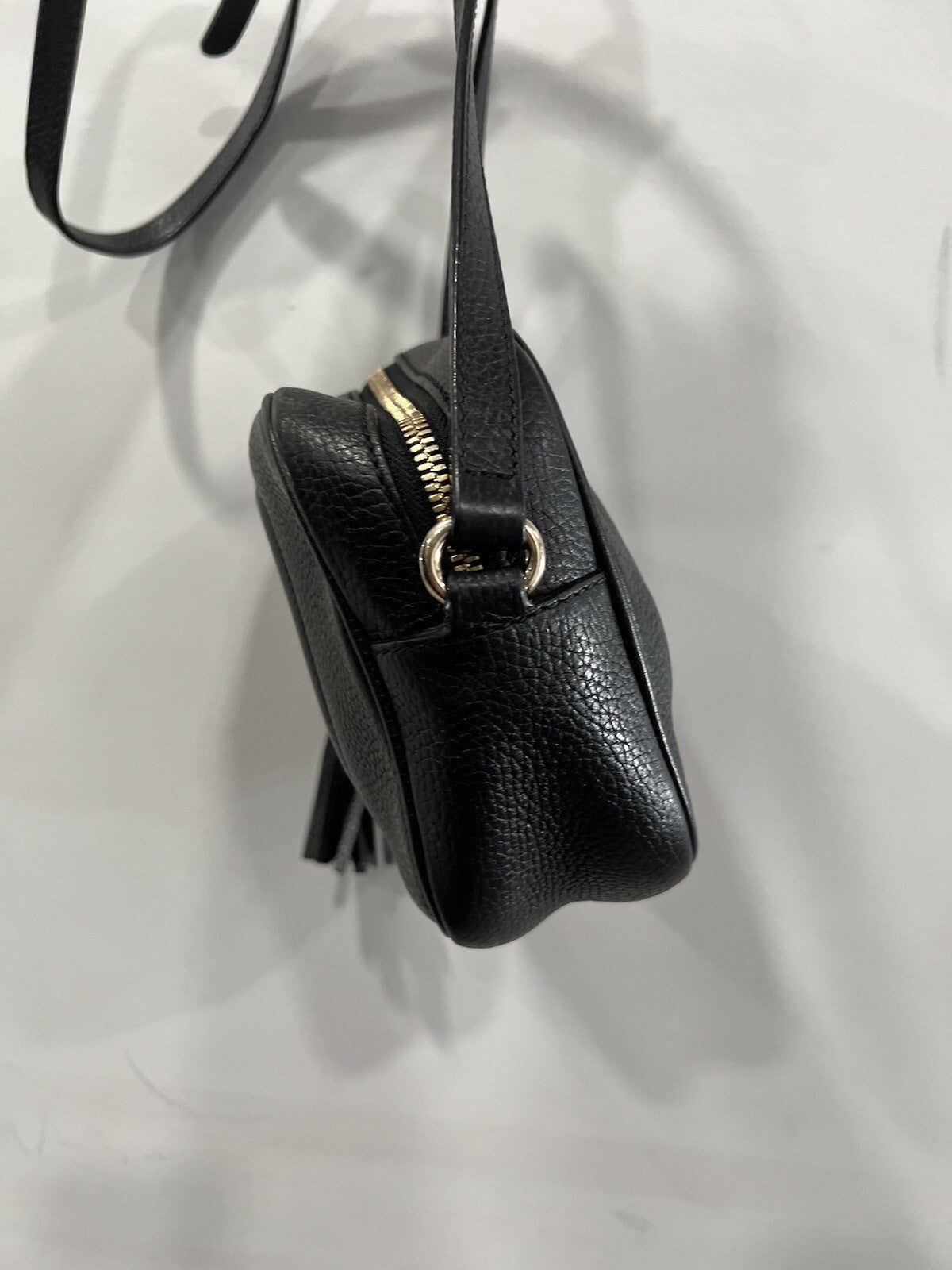 Gucci Black Leather Disco Crossbody Bag With Certificate Of Authenticity