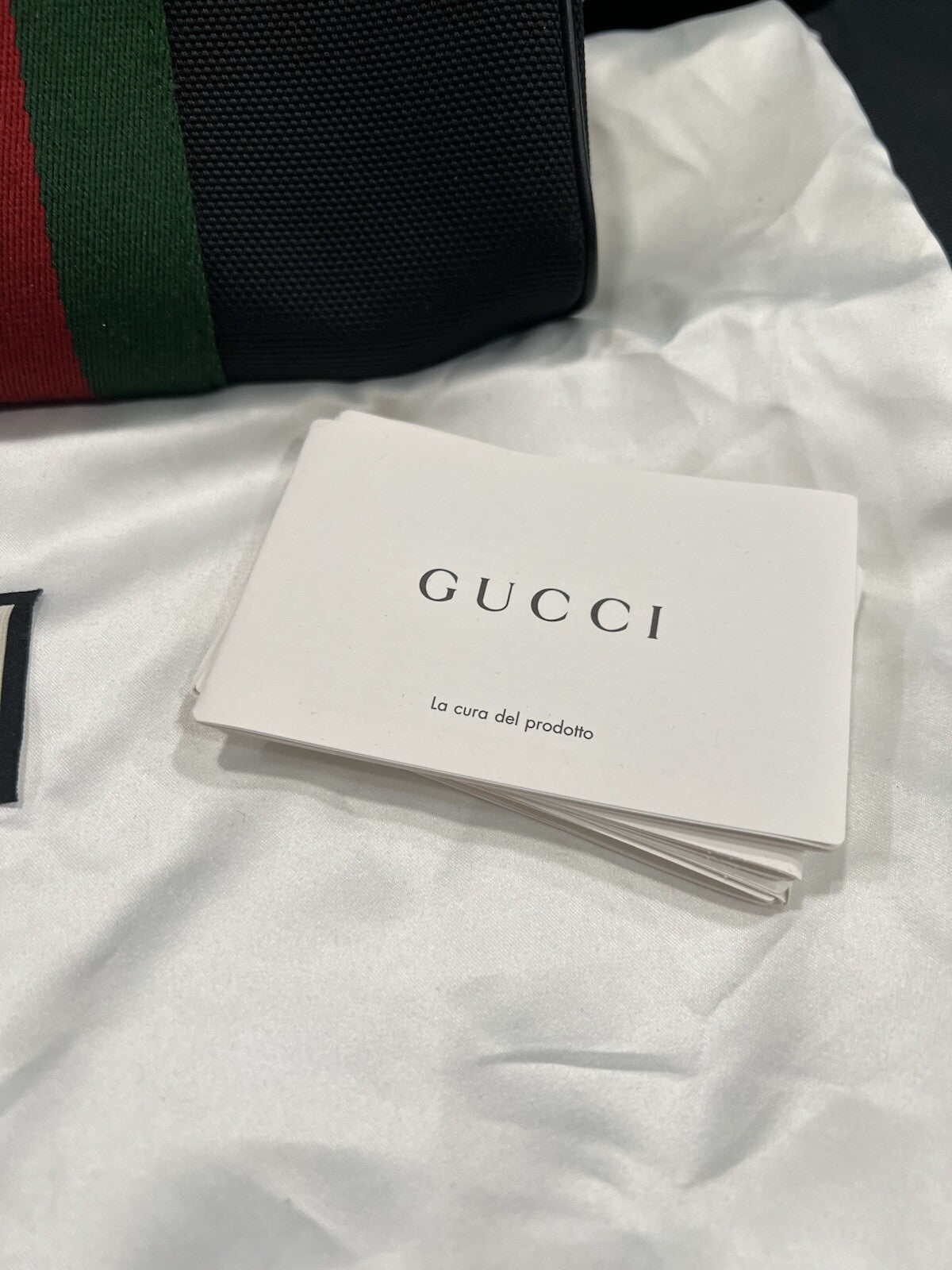 Gucci Techno Web Stripe Belt Bag W/Duster & Authenticity
