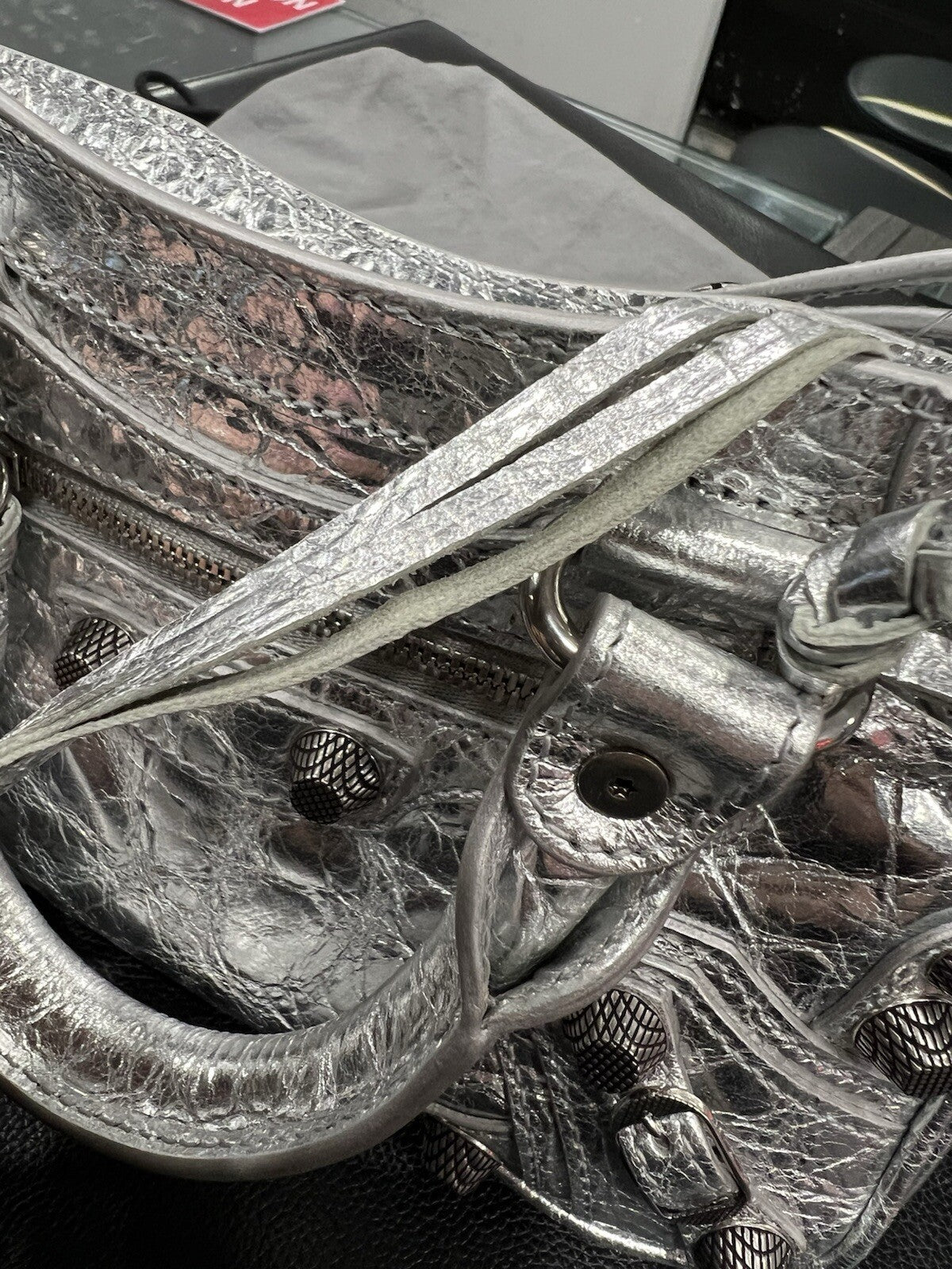 Balenciaga Neo Cagole Mini Metallized Tote Bag