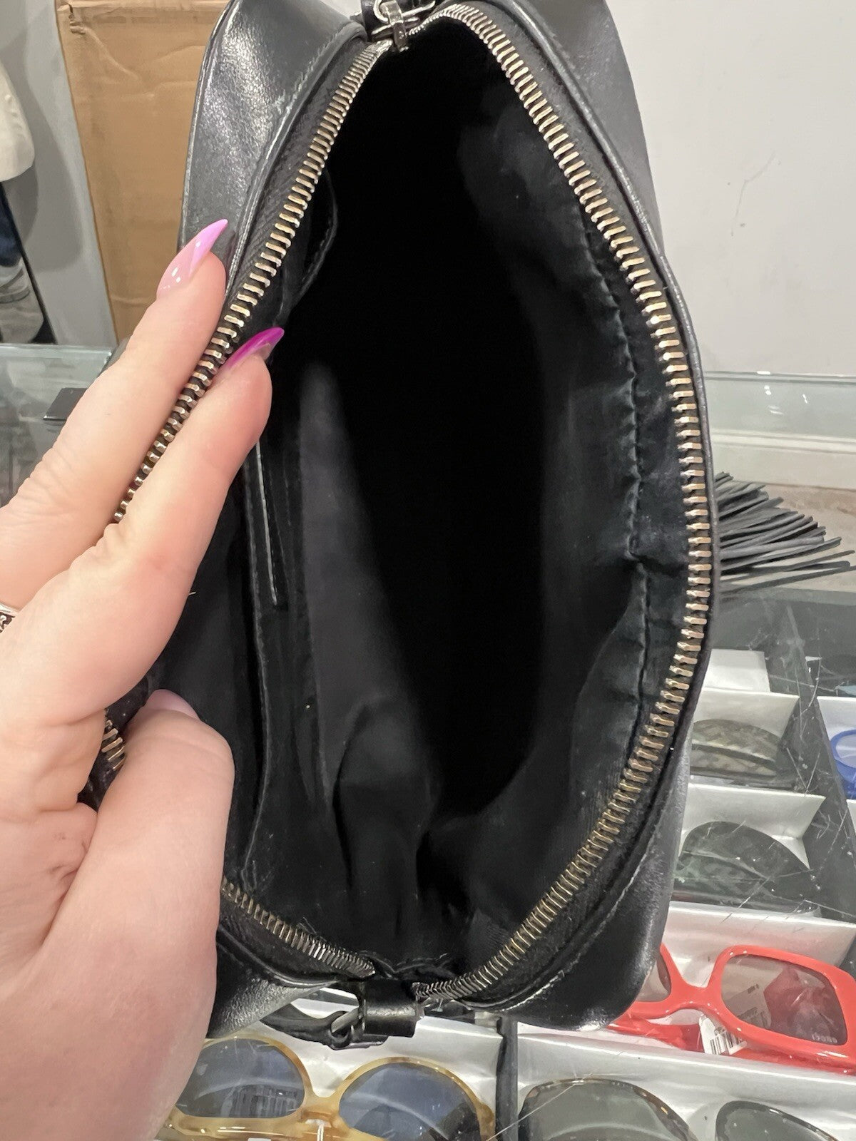 YSL Saint Laurent Black Lou Camera Bag