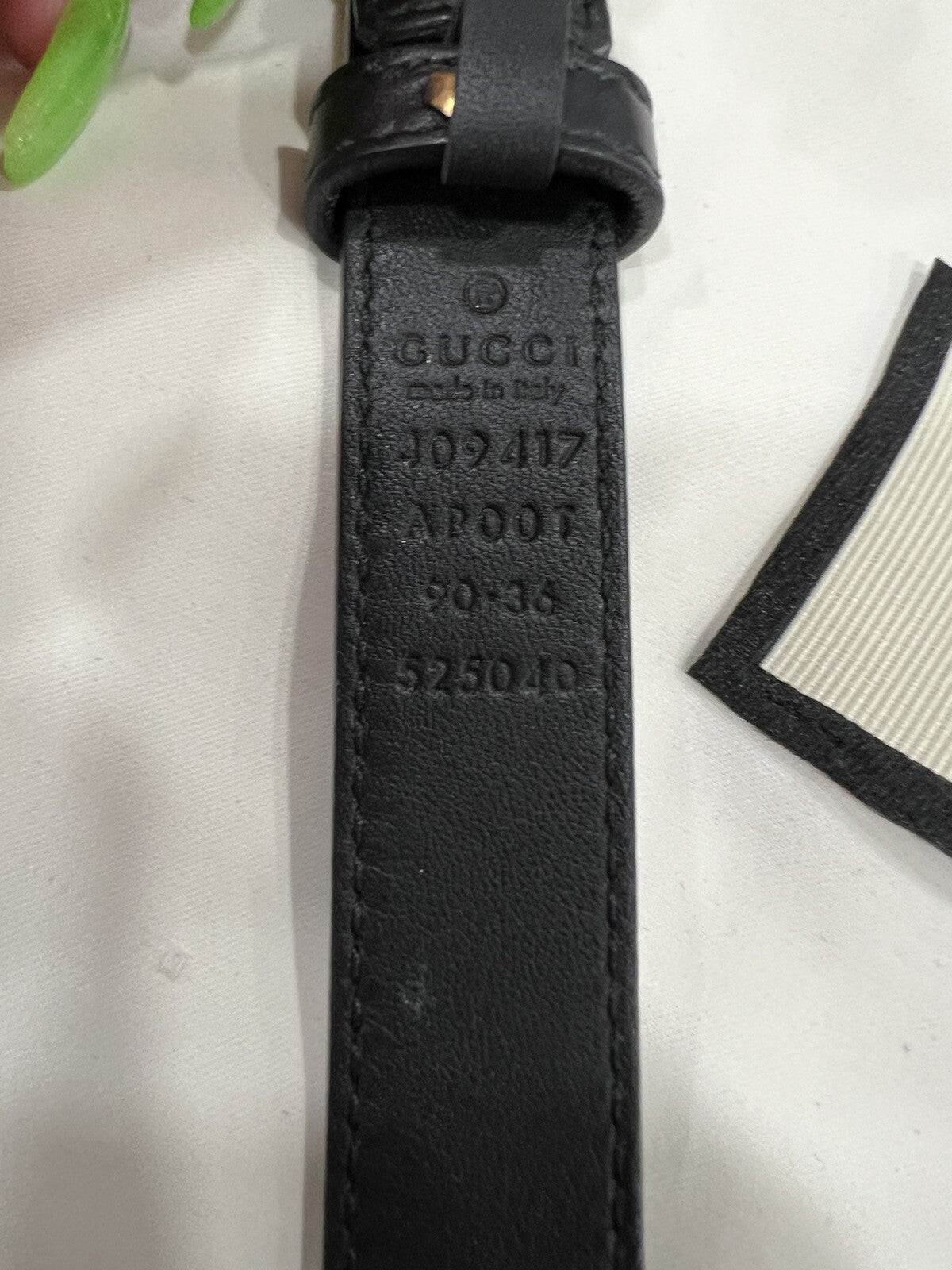 Gucci Marmont Thin Belt W/Box & Duster (Retail $420) 90/36"