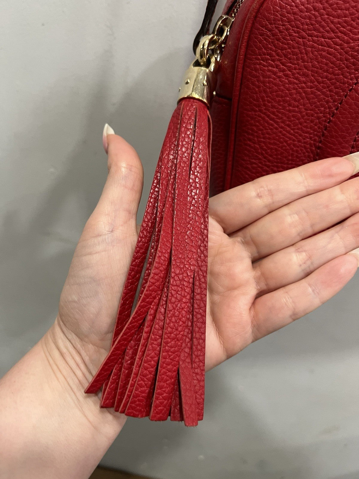 Gucci Red Soho Crossbody Bag With Box Duster & Authenticity