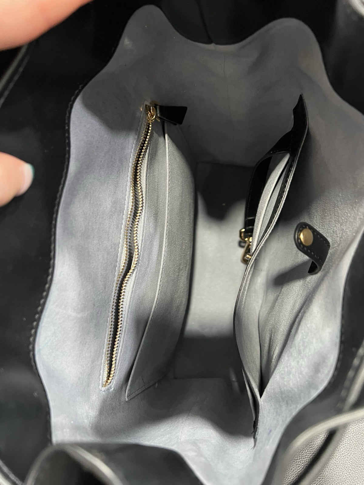 Senreve Fiore Vegan Leather Black Croc Embossed Bucket Bag Retail $825