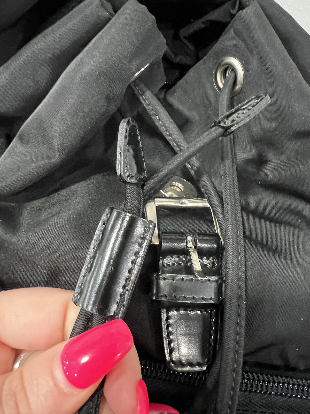 Prada Vela Nylon Tessuto Black Backpack With Certificate Of Authenticity